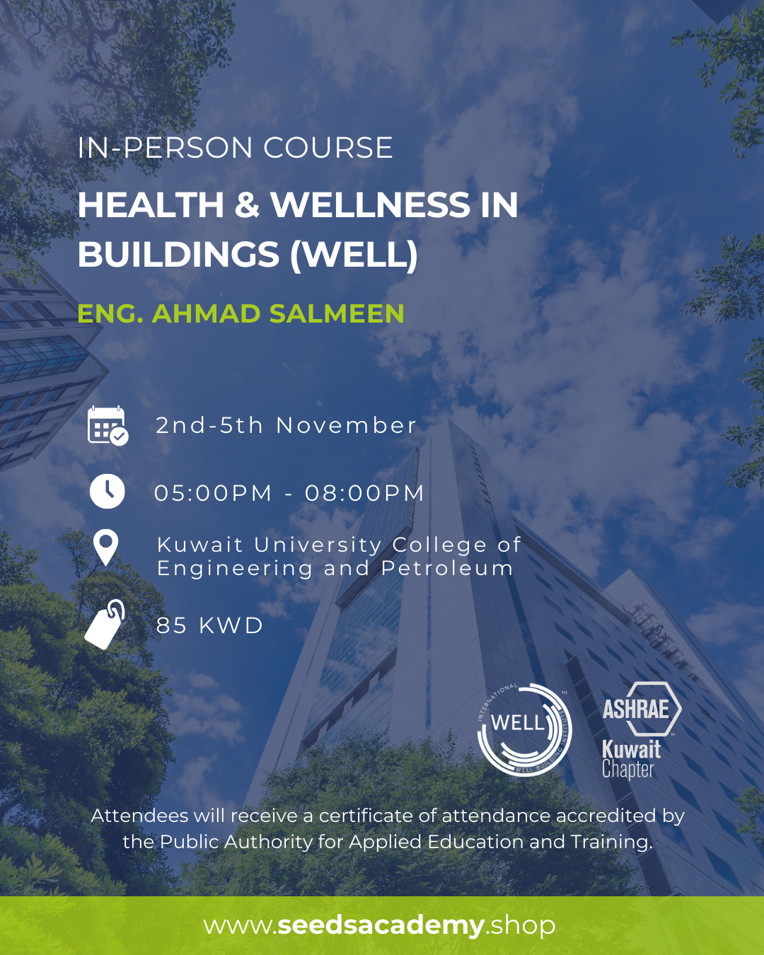 Health & Wellness in Buildings — WELL | 2nd-5th November